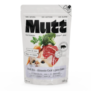 Alimento Húmedo para Gato Res y Salmón (98% Carne) | Mutt Gato Cocido