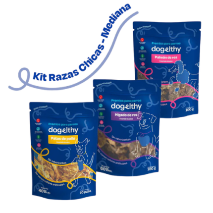 Kit de Premios Dogelthy para Razas Pequeñas - Salud y Entrenamiento | Petify