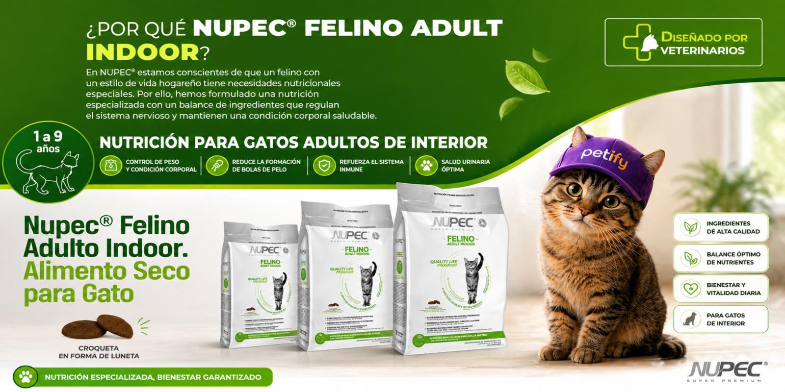 NUPEC Felino Adulto Indoor en Petify