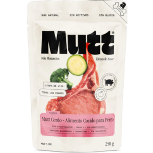 Alimento Húmedo para Perro Cerdo (Natural) | Mutt Cerdo Alimento Cocido