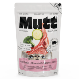 Alimento Húmedo para Gato Cerdo (98% Carne) | Mutt Gato Cocido