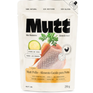 Alimento Húmedo para Perro Pollo (Natural) | Mutt Pollo Alimento Cocido