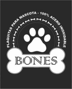 plaquitas de acero inoxidable BONES