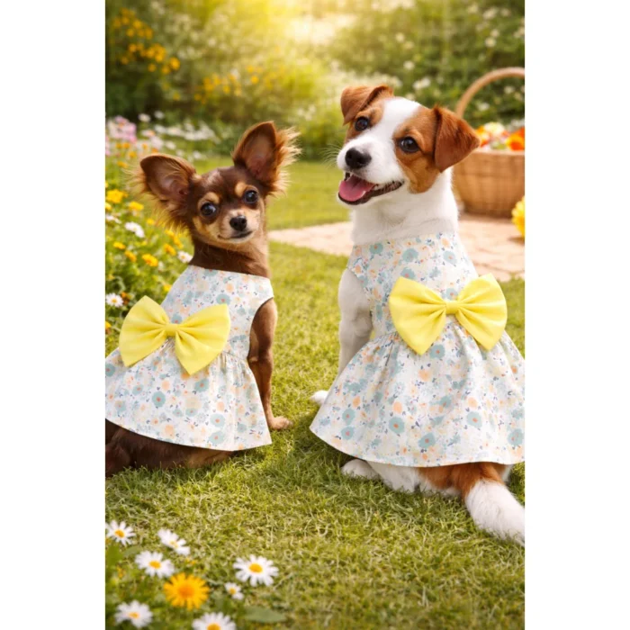 Vestido para Perra Ever-Fresh con Moño Floral y Frutal Tallas XS - Imagen 4