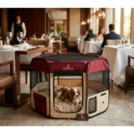 Corral Plegable para Mascotas Zampa Original Talla S 74x74 cm Rojo