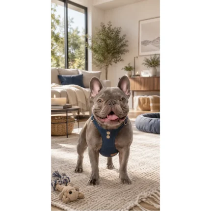 Set de Arnés y Correa Puppytie - Colección Denim Premium