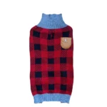 Suéter para Perro Pet Posse Premium de Punto Cuadros Rojo y Negro Talla L - Imagen 2