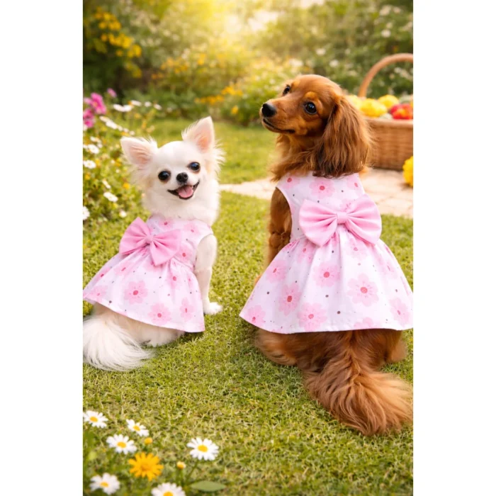 Vestido para Perra Ever-Fresh con Moño Floral y Frutal Tallas XS - Imagen 2