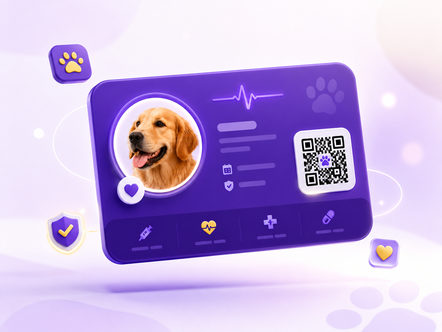 PetiHealth Card digital con código QR