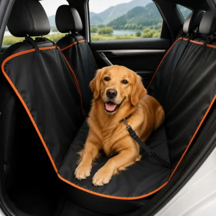 Combo Viaje Seguro Perro Cubreasiento Impermeable + Cinturón