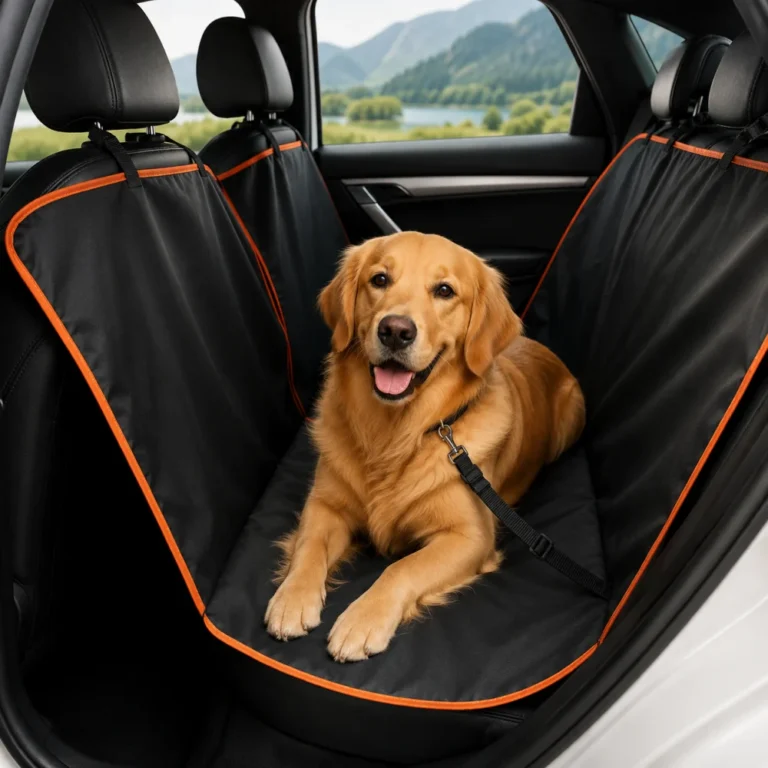 Combo Viaje Seguro Perro Cubreasiento Impermeable + Cinturón