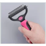Deslanador Profesional Dual Pat Your Pet (Rosa) + Llavero de Huellita de Regalo - Imagen 2