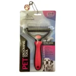 Deslanador Profesional Dual Pat Your Pet (Rosa) + Llavero de Huellita de Regalo
